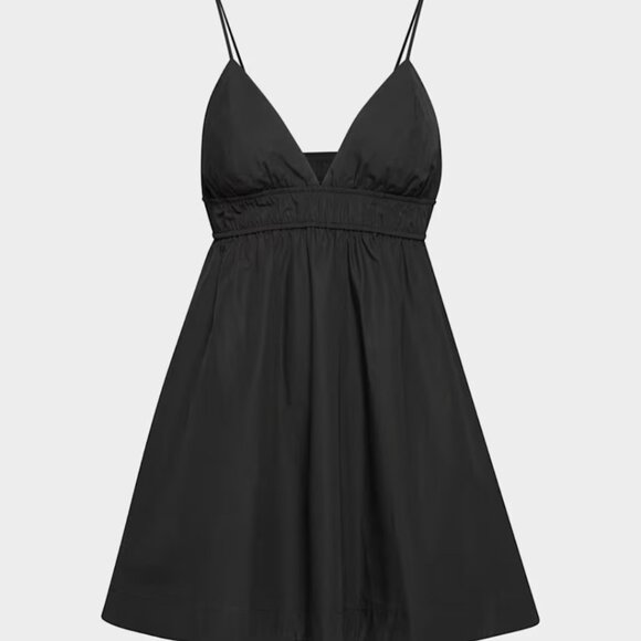 NWT Aritzia BABATON Encourage Poplin Black Mini Dress L - Picture 6 of 9